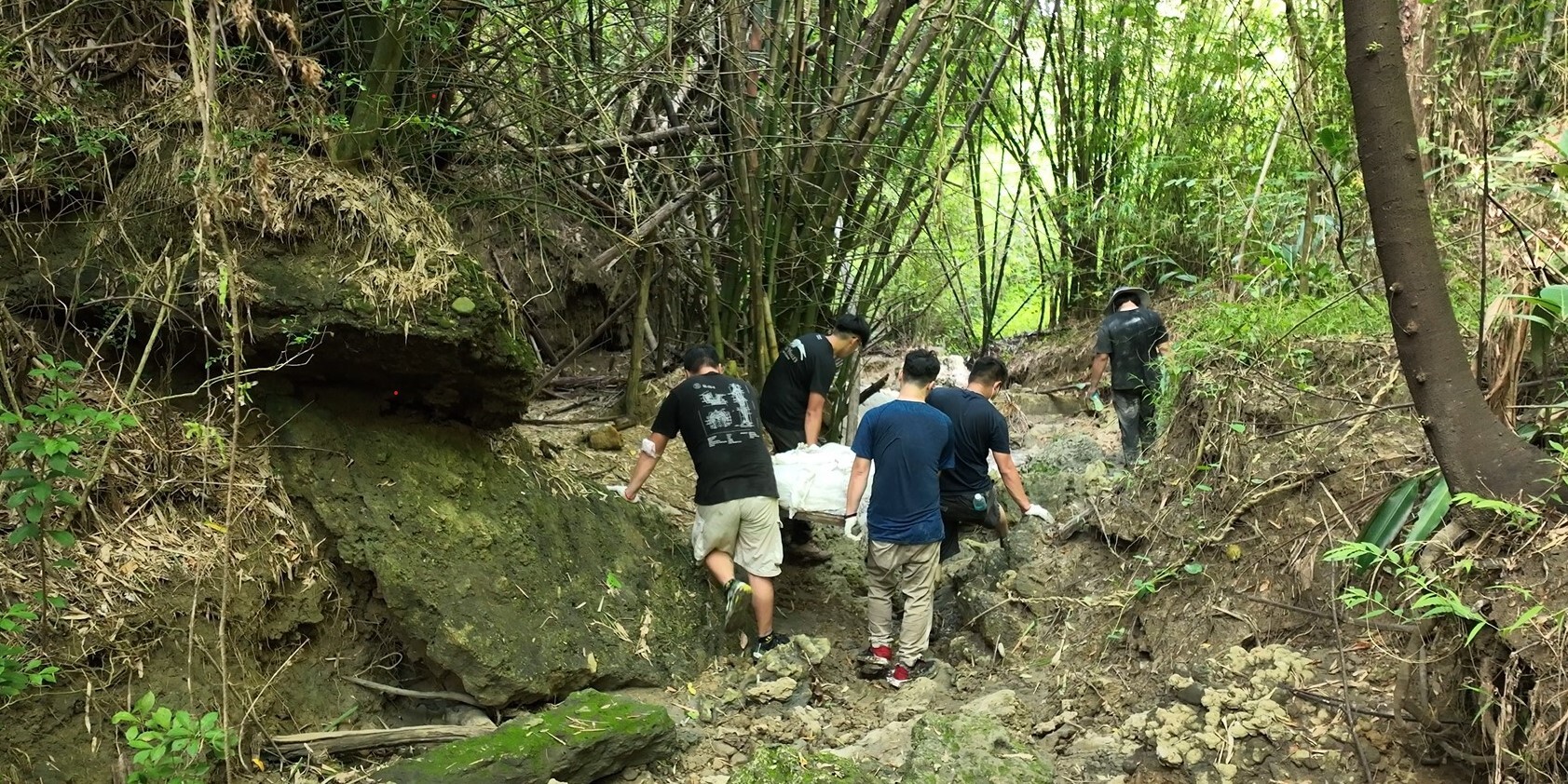 The environment of the river valley is lush, wet, and rugged.