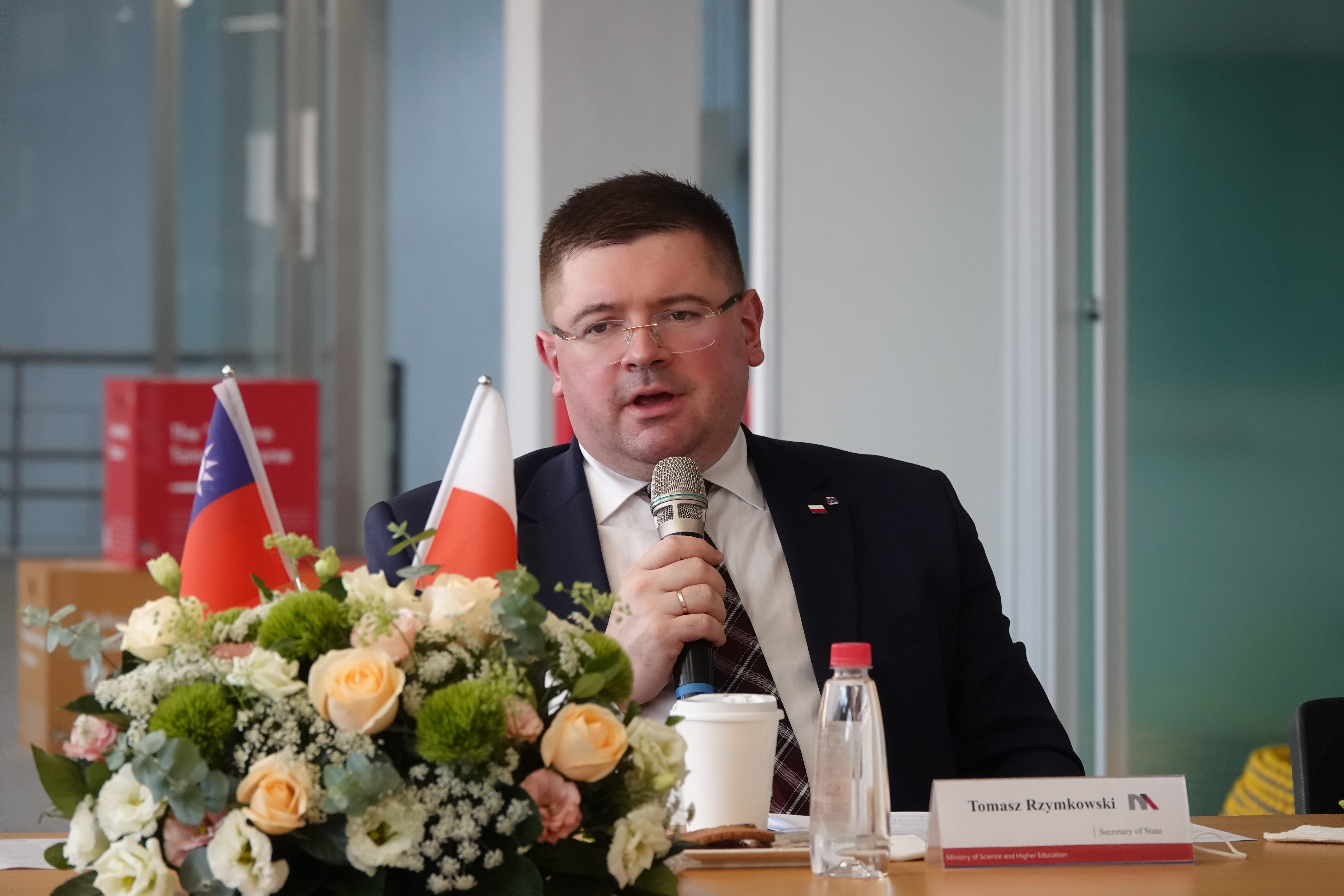 波蘭科學與高等教育部政務次長托馬斯.雷姆科夫斯基(Tomasz Rzymkowski)期待未來台灣與波蘭能有更多學生交換計畫