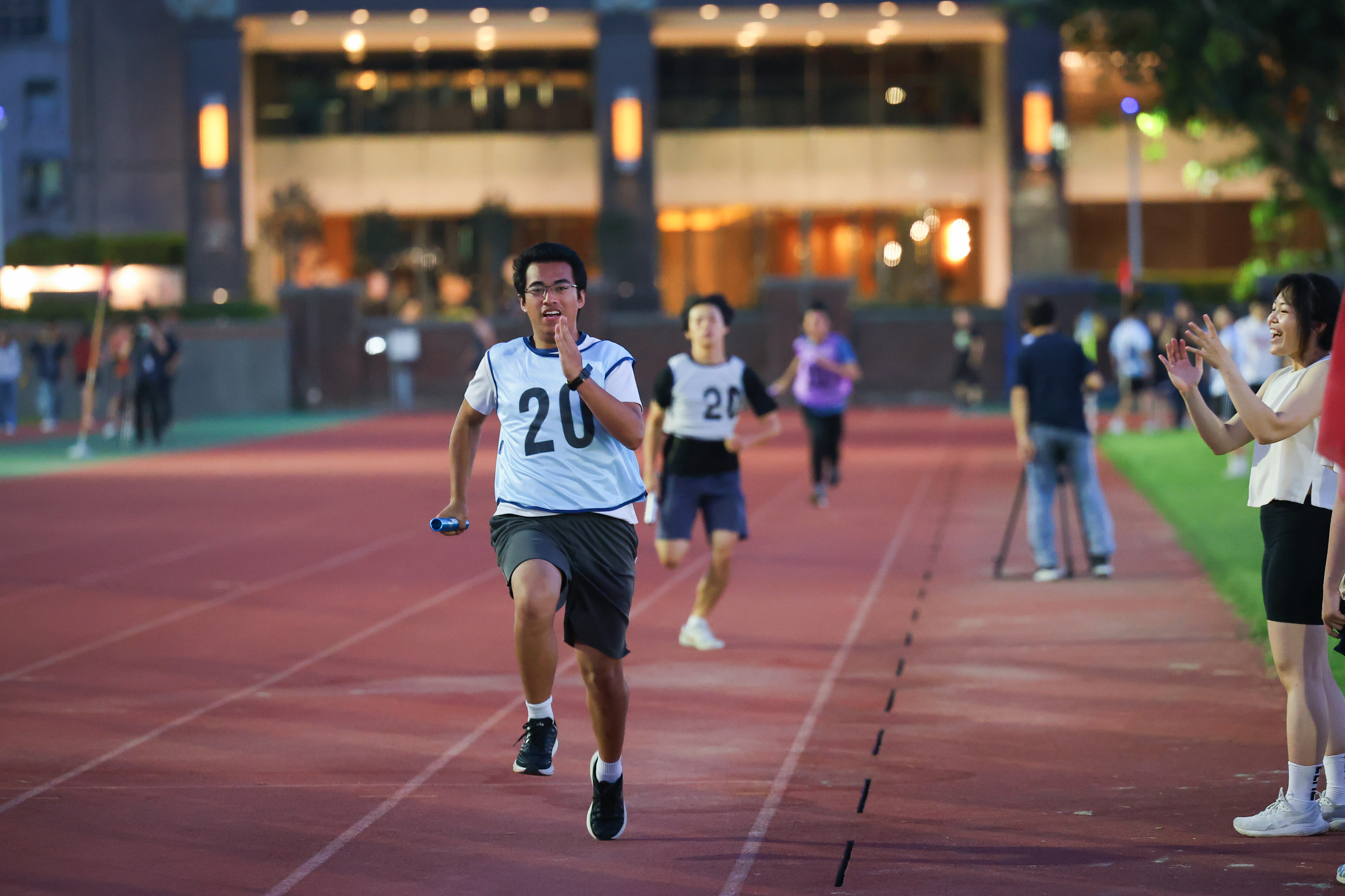 Participants sprinted with full speed and determination to achieve the best possible results.