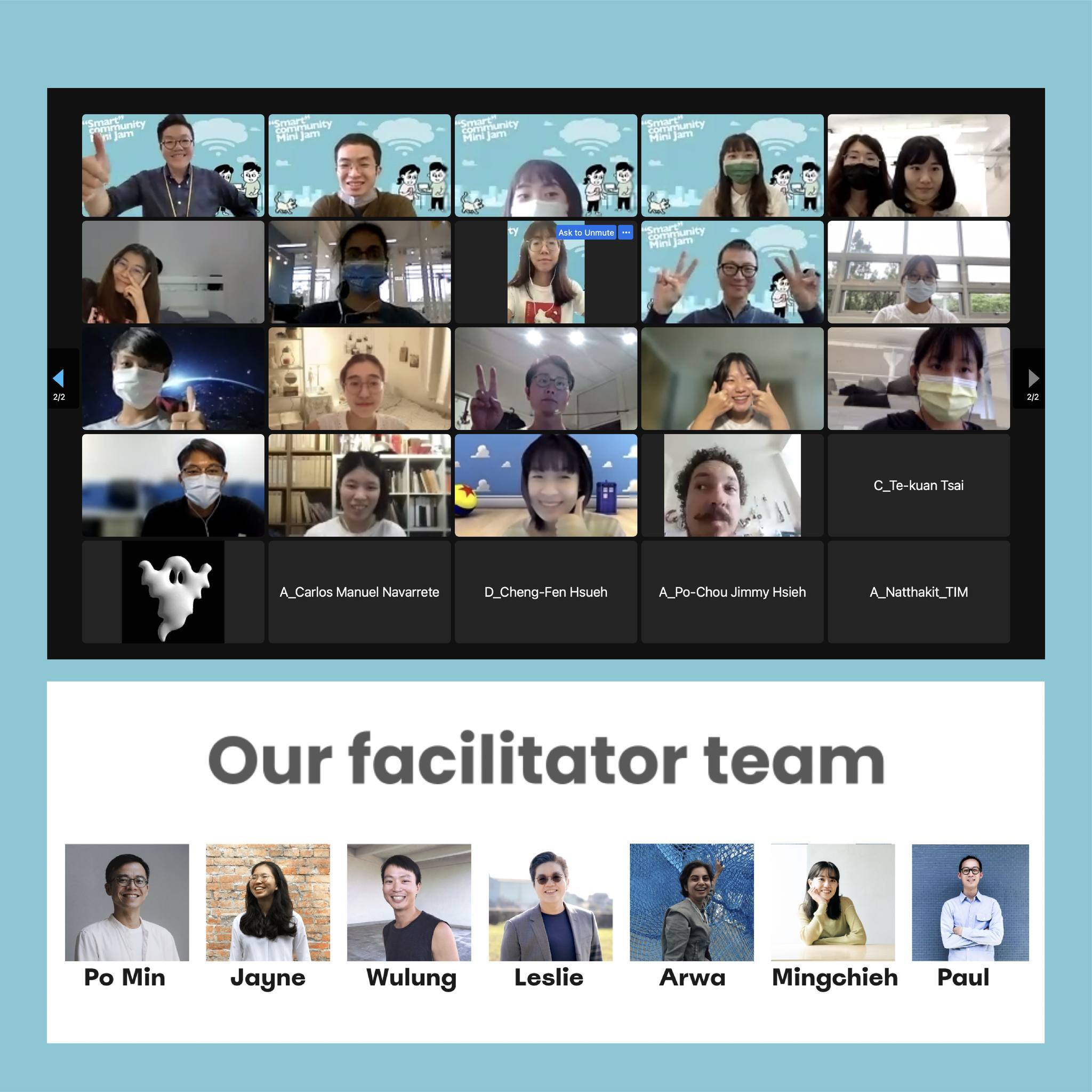 由引導師（Facilitator）帶領參與者走過設計思考（Design Thinking）流程