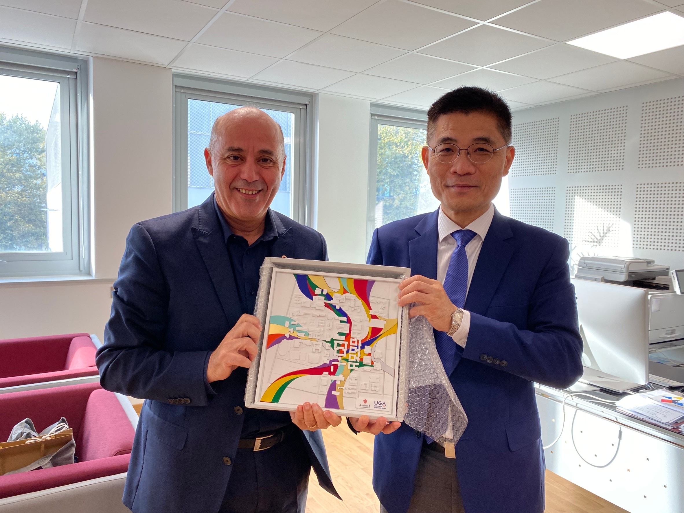 沈孟儒校長與UGA大學Yassine Lakhnech校長進行會談