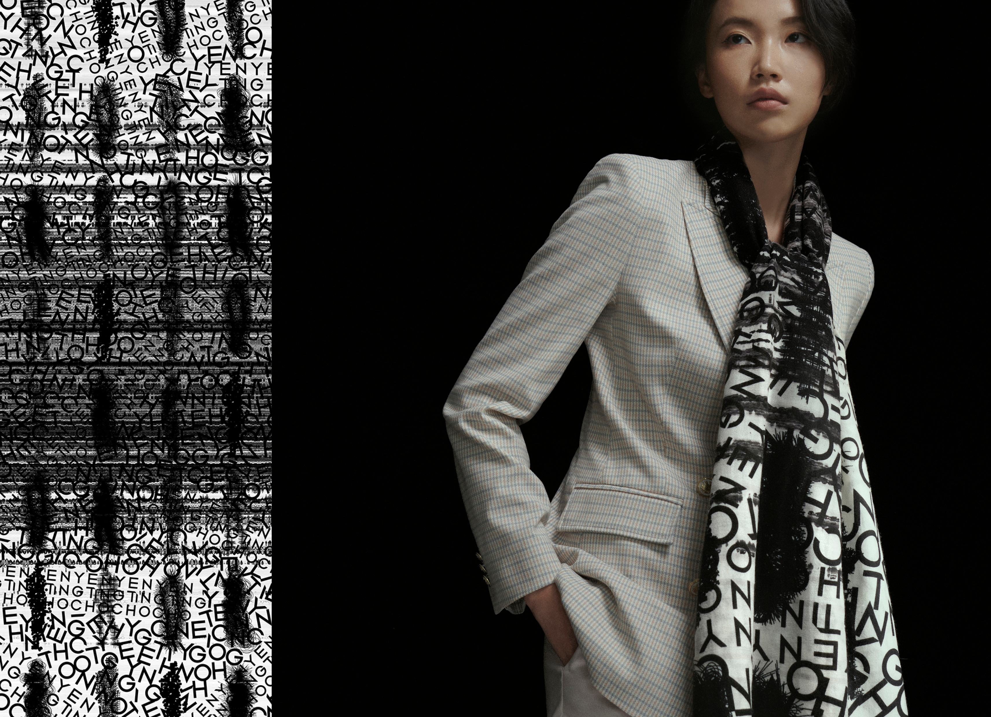 YEN TING CHO_卓彥廷圍巾新作2023 Revive Collection重生系列_作品[Pulse人類赫茲]