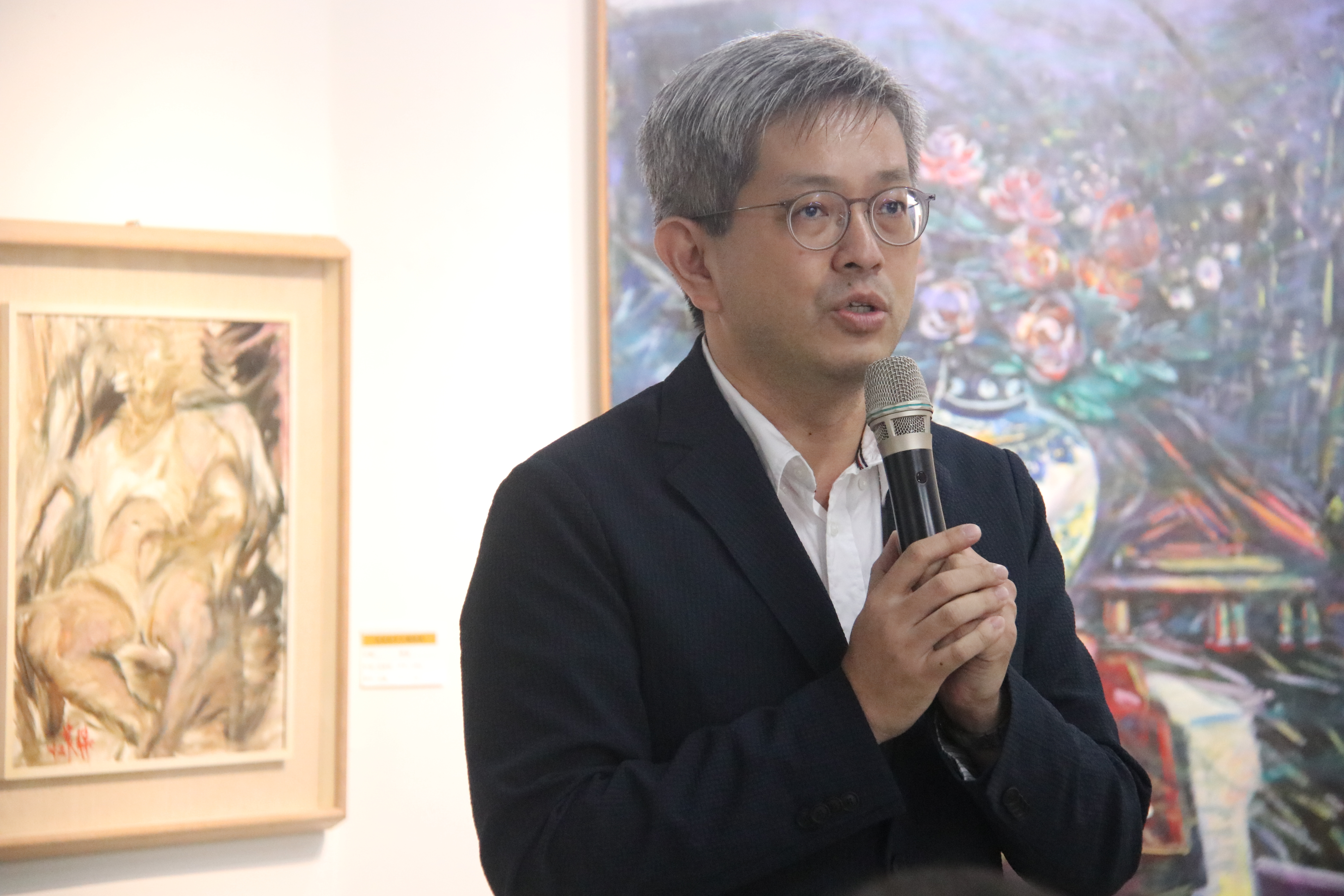成大吳秉聲助理副校長致詞時表示,今天能在開幕日上感受音樂與藝術的對話,是很有意義的事情。