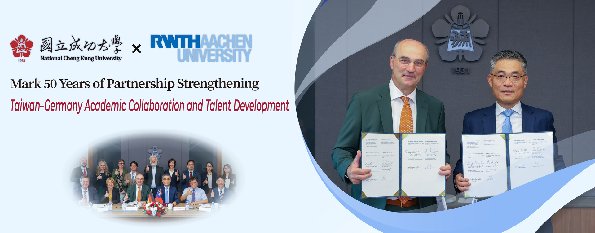 NCKU and RWTH Aachen University Mark 50 Years of Partnership, Strengthening Taiwan–Germany Academic Collaboration and Talent Development